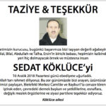 Taziye-&-Teşekkür-Sedat-Köklüce