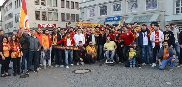 Galatasaray taraftarları Jahnplatz’de idi