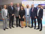 Paderborn’da yapılacak Türkiye tanıtım fuarının galası yapıldı Kemalettin Altun, Bernhard Biermeier-Hoppe, Wolfgang Weigel, Nursel Günaydın, Yasin Yüksel, Manfred Müller, Barış Altun.