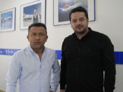 15 Haziran’da Zonguldak’a direk seferler başlıyor Adem Işık (sol başta) ve Türkiye’de beraber çalıştıkları otomobil kiralama şirketi sahibi Mustafa Diri ile.