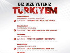 „Biz Bize Yeteriz Türkiyem“ kampanyası Almanya’da da başlatıldı Hesap numaraları.