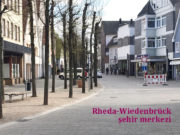 Dört gözle hayatın normale dönmesini bekliyoruz Rheda-Wiedenbrück, Berliner sokağı alışveriş merkezi.