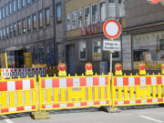 Bielefeld‘de yol yapım çalışmaları Bielefeld'de bir cadde, Fotoğraf: Adnan Öztürk